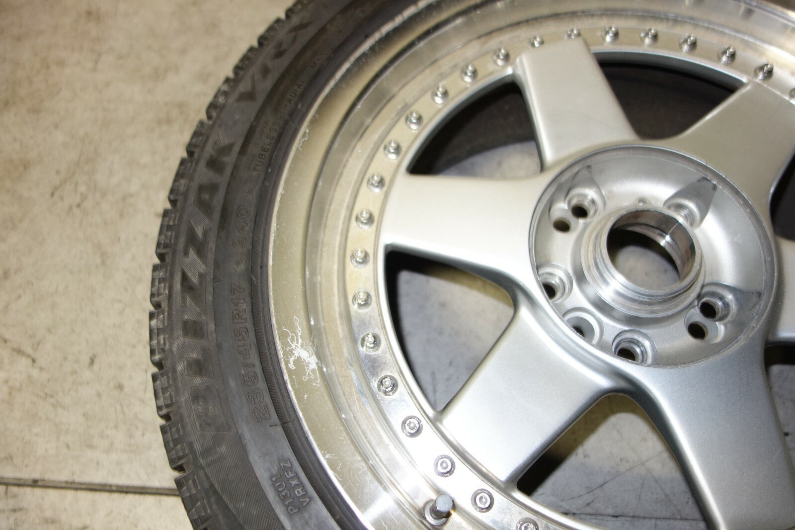 JDM Linea Sport Rim Single Tire 5x114.3 17x8 + 45 Offset Used Japan Mags