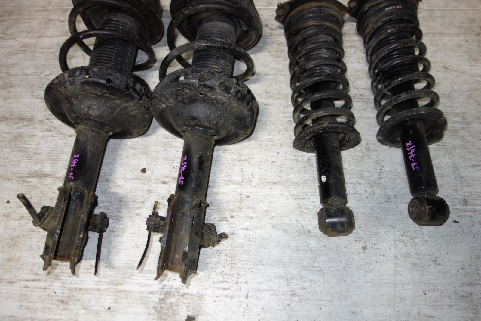 JDM 2008-2014 SUBARU IMPREZA WRX OEM FRONT & REAR RS-R SHOCKS STRUT COIL SPRING