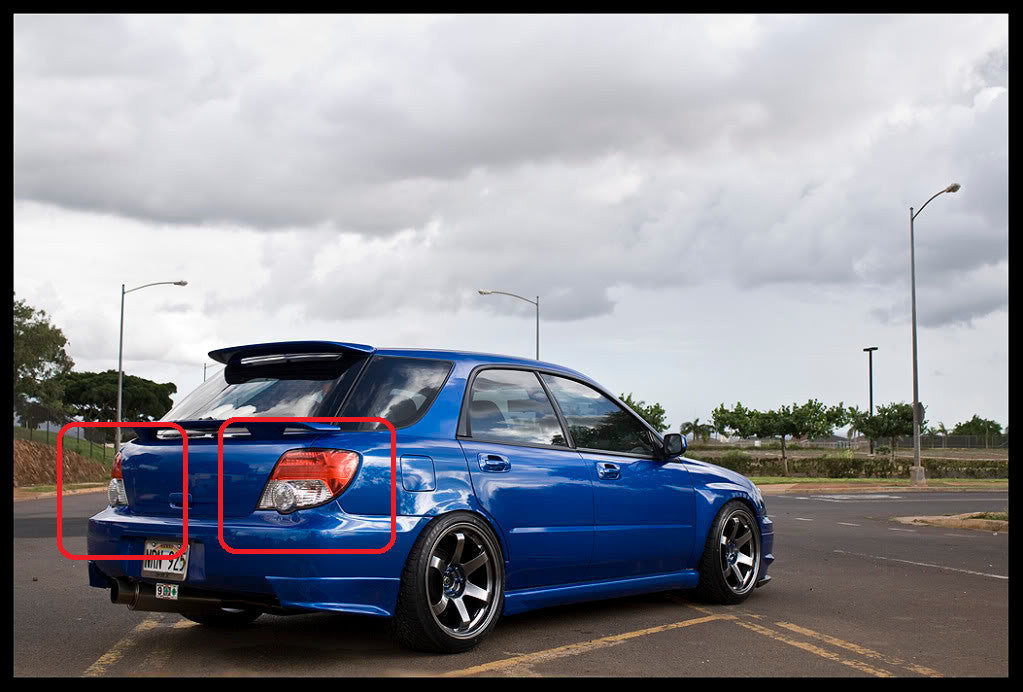 JDM Subaru Impreza WRX STi Outback Sport Wagon Tail Lights Lamps 2004-2005