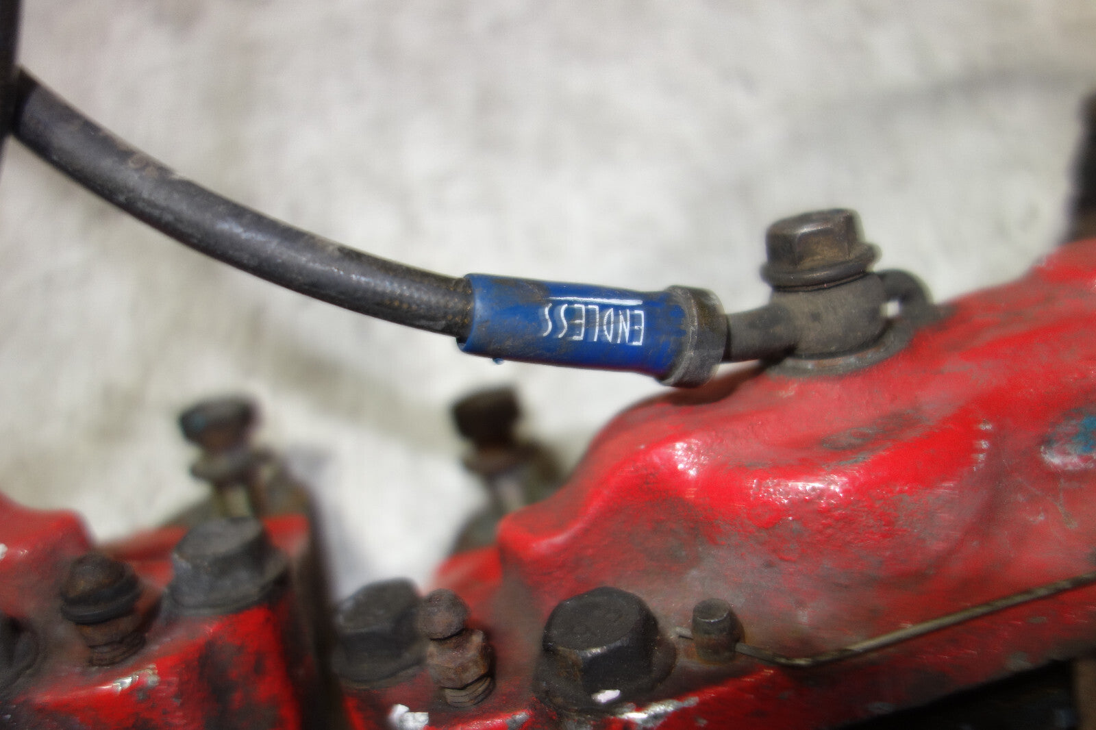 JDM Subaru Impreza WRX STi Legacy Forester Front 4 Pot Piston Brake Calipers RED