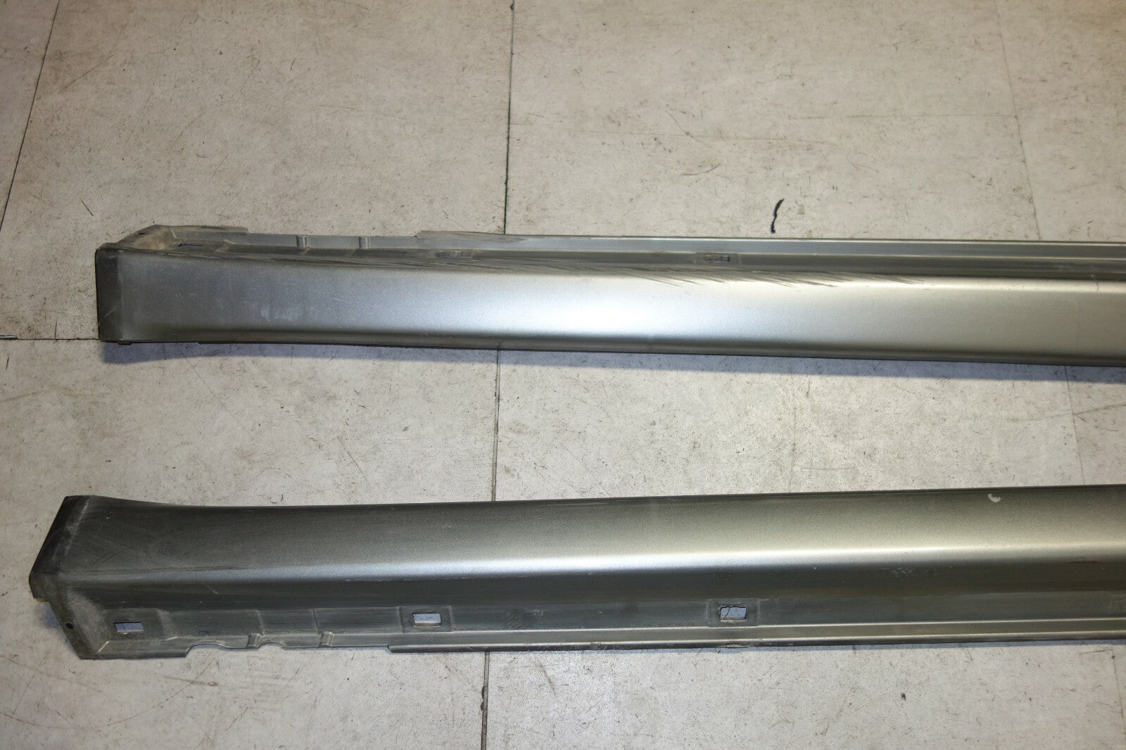 JDM Subaru Legacy Side Skirt Panels With Aero Spat Strakes Set Grey 2005-2009