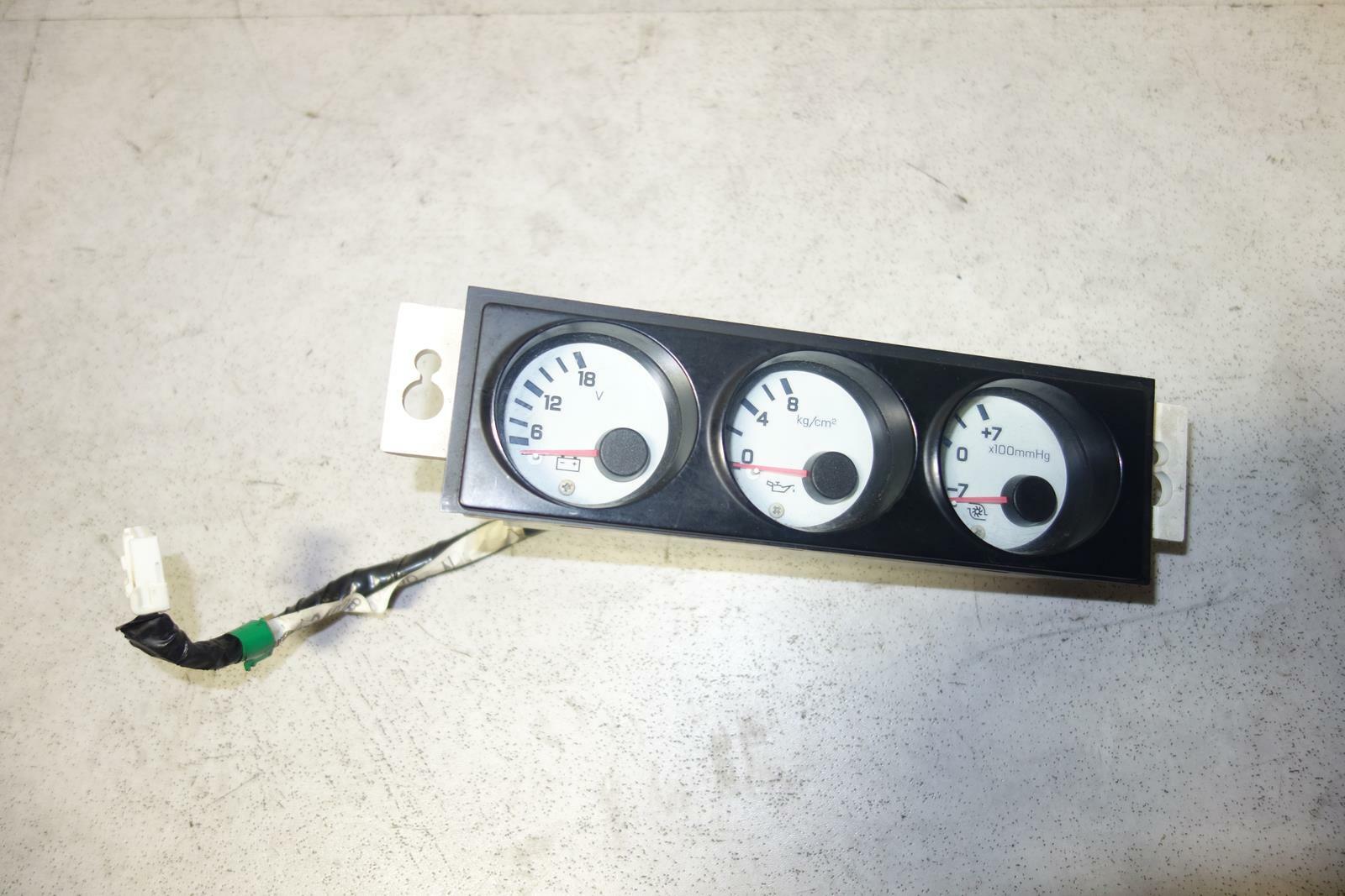 JDM NISSAN 240SX S14 SILVIA K'S KOUKI OEM TRIPLE WHITE DIN GAUGE 1995-1998