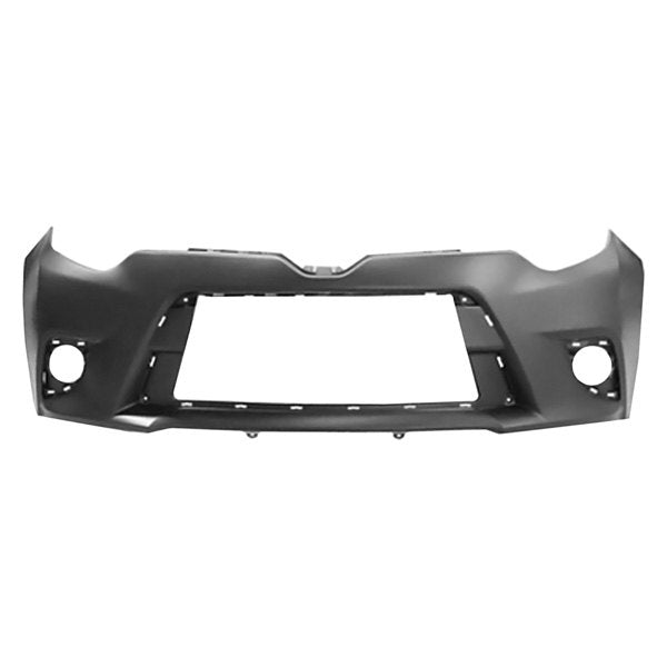 TOYOTA COROLLA 2014-2019 — FRONT BUMPER PRIMED ; W/O CHROME GRILLE-MOLDING ; CE /L /LE/ ECO; SEDAN 2014-2016